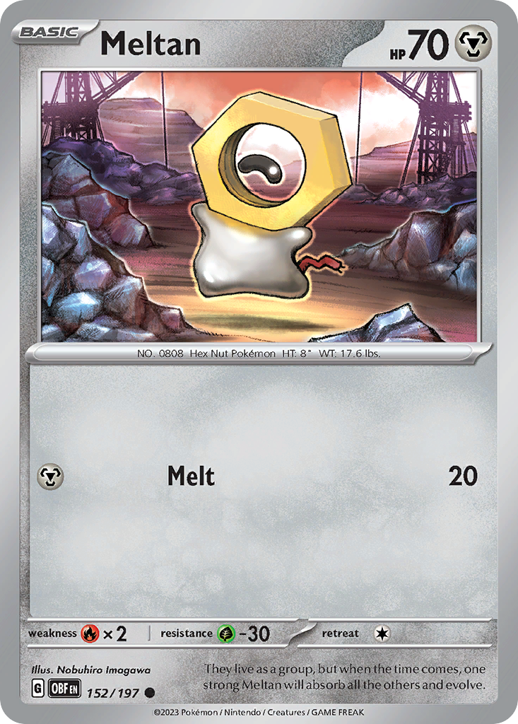 Meltan 152/197 Obsidian Flames