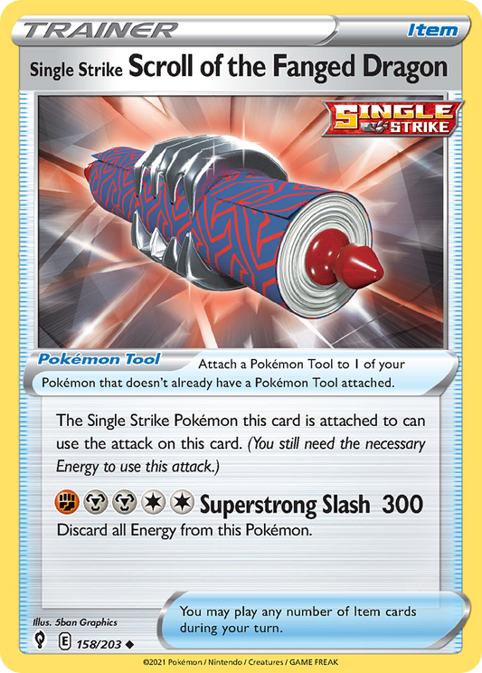 Single Strike Scroll of the Fanged Dragon 158/203 Evolving Skies