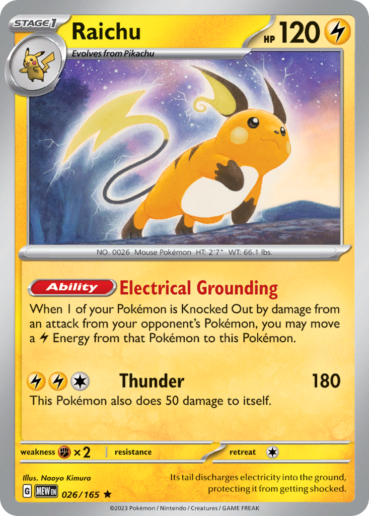 Raichu 026/165 151 Holo