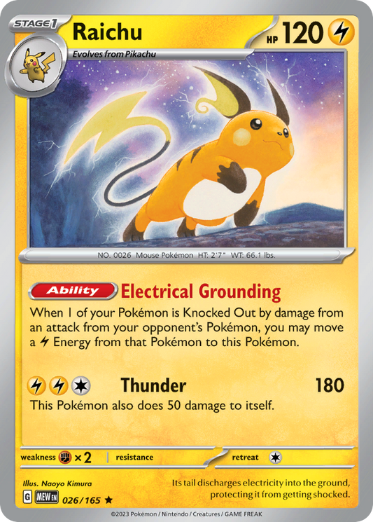 Raichu 026/165 151 Holo