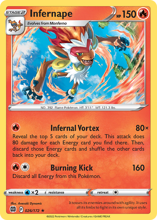 Infernape 026/172 Brilliant Stars