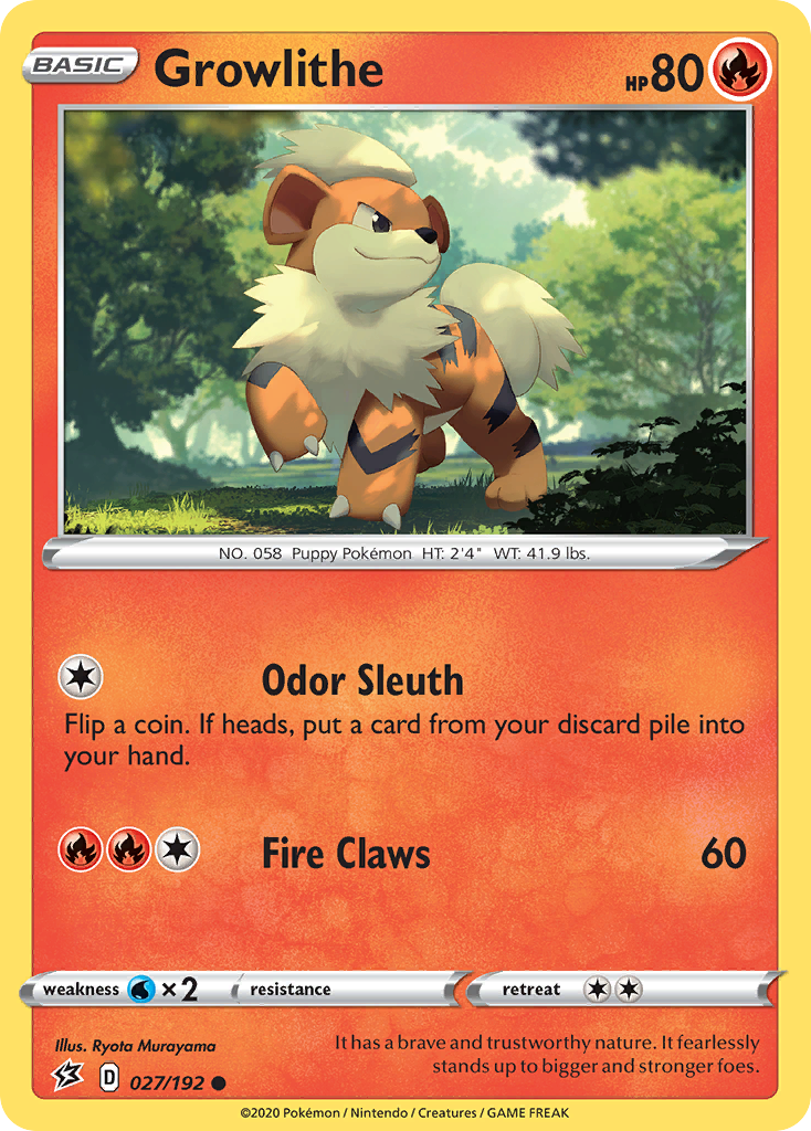 Growlithe 027/192 Rebel Clash