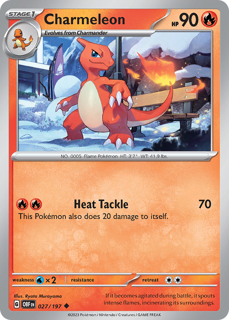 Charmeleon 027/197 Obsidian Flames