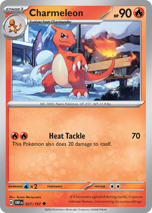 Charmeleon 027/197 Obsidian Flames