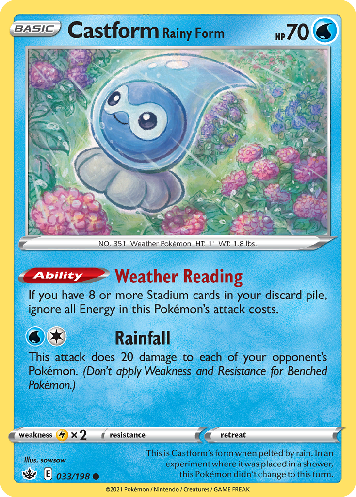 Castform Rainy Form 033/198 Chilling Reign