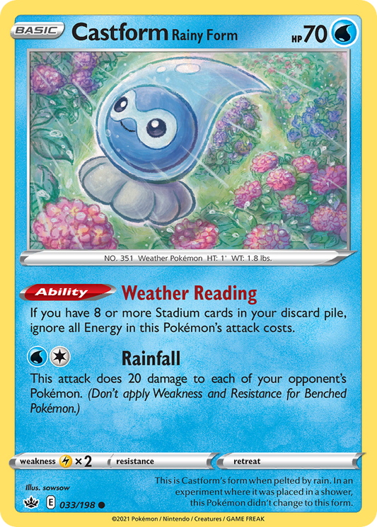 Castform Rainy Form 033/198 Chilling Reign