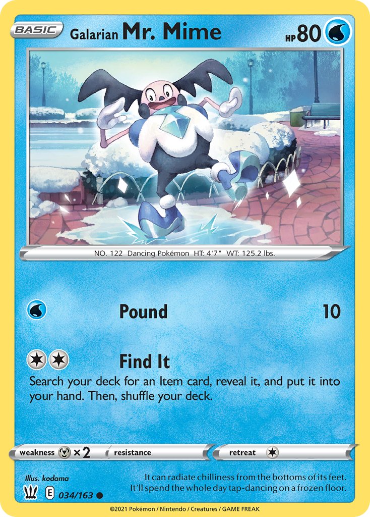 Galarian Mr. Mime 034/163 Battle Styles