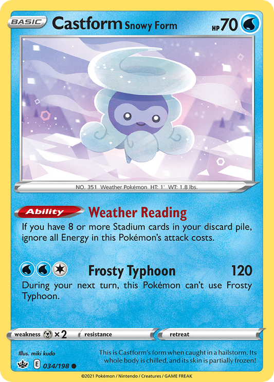 Castform Snowy Form 034/198 Chilling Reign