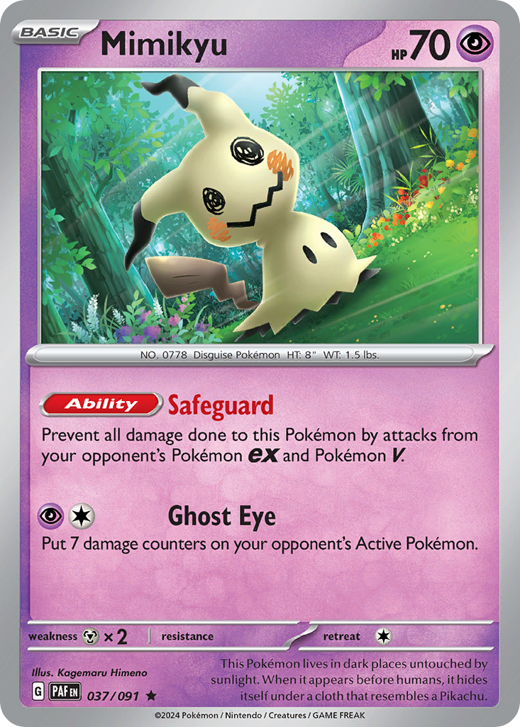 Mimikyu 037/091 Paldean Fates Holo