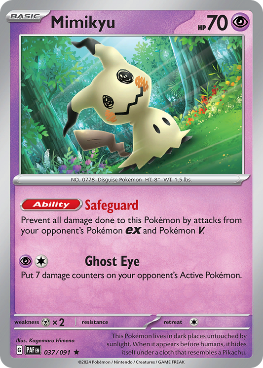 Mimikyu 037/091 Paldean Fates Holo