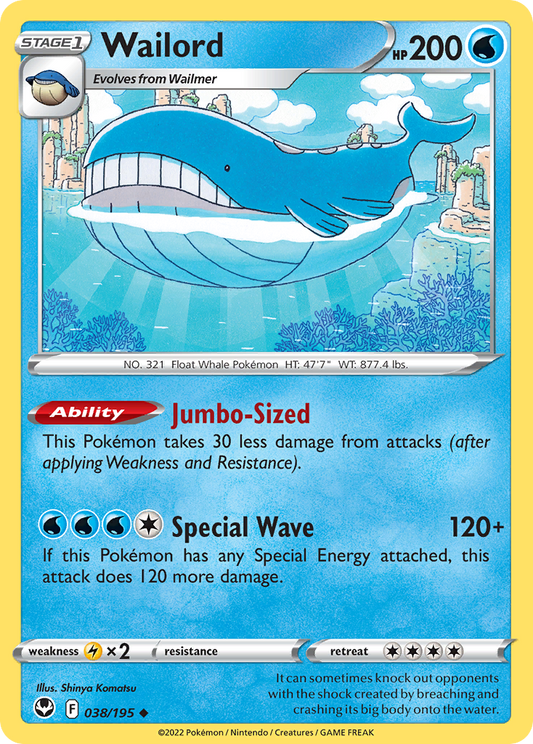 Wailord 038/195 Silver Tempest