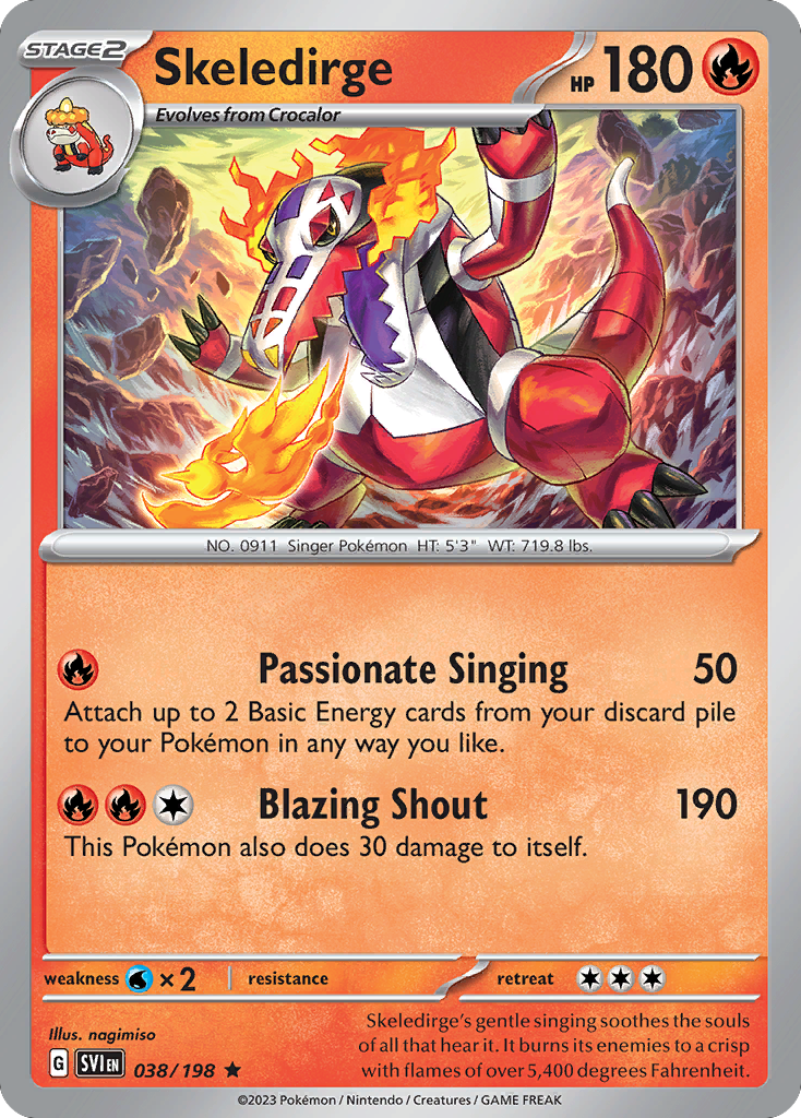 Skeledirge 038/198 Scarlet Violet Holo