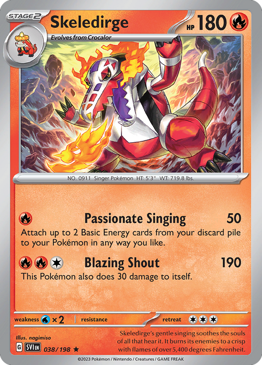 Skeledirge 038/198 Scarlet Violet Holo