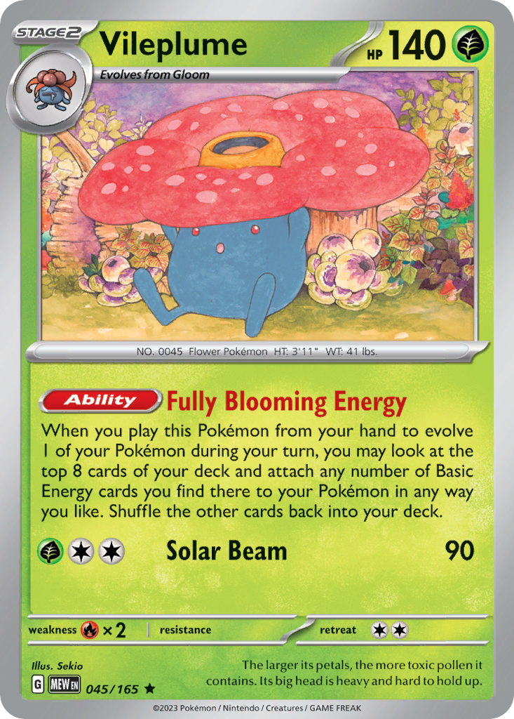 Vileplume 045/165 151 Holo