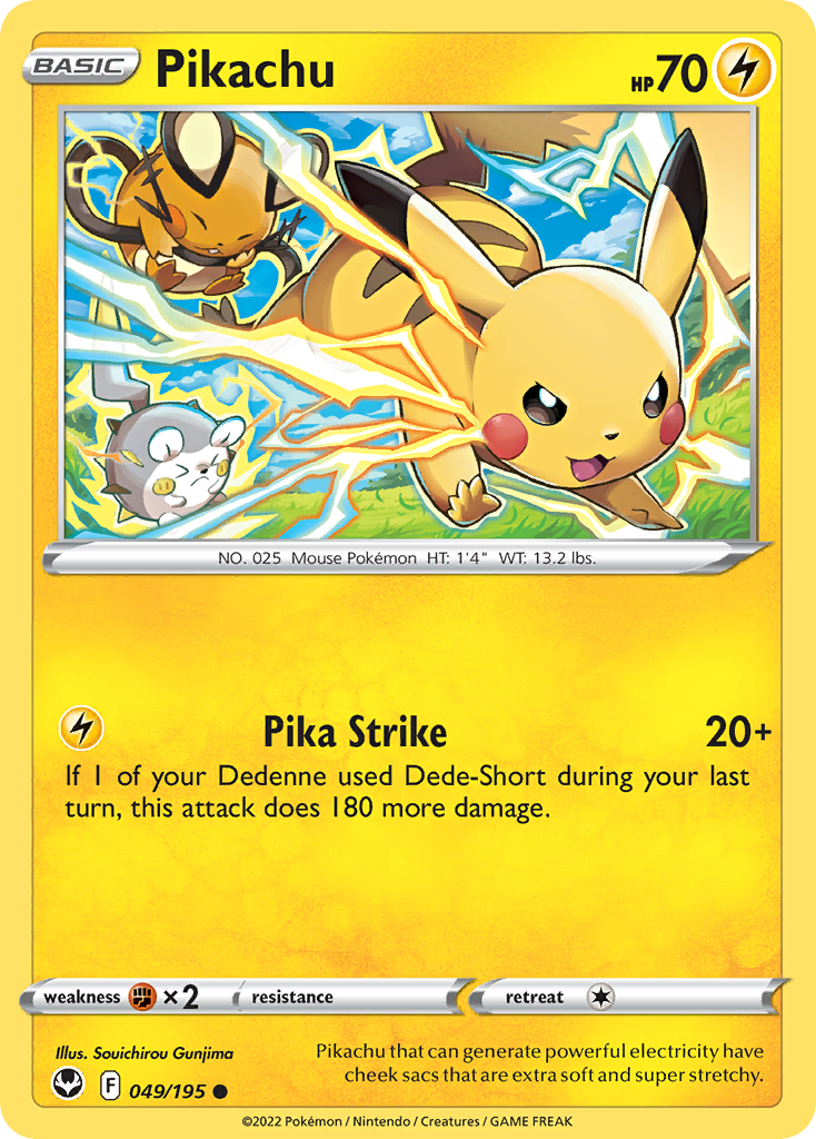 Pikachu 049/195 Silver Tempest