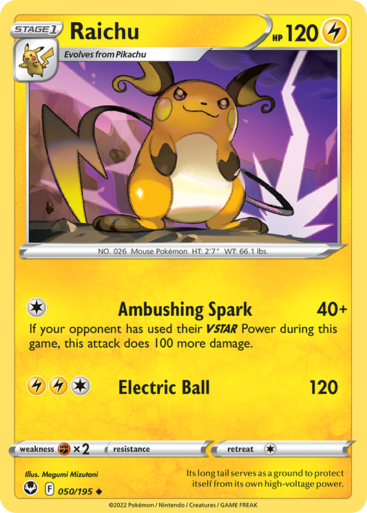 Raichu 050/195 Silver Tempest