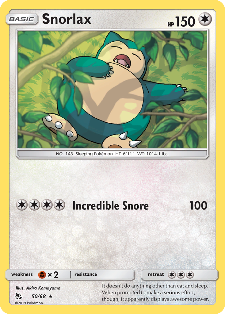 Snorlax 50/68 Hidden Fates