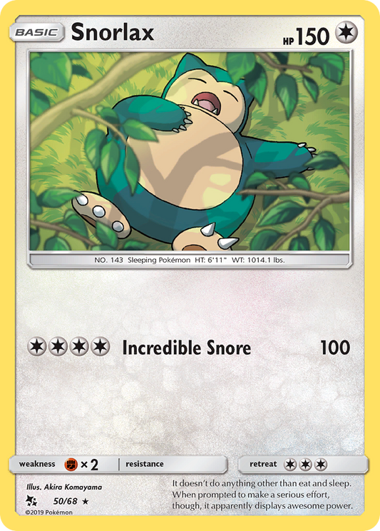 Snorlax 50/68 Hidden Fates