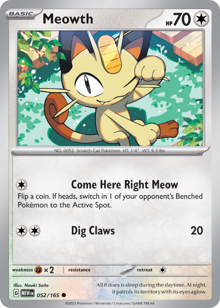 Meowth 052/165 151