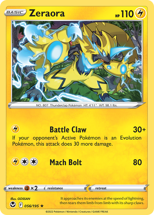 Zeraora 056/195 Silver Tempest