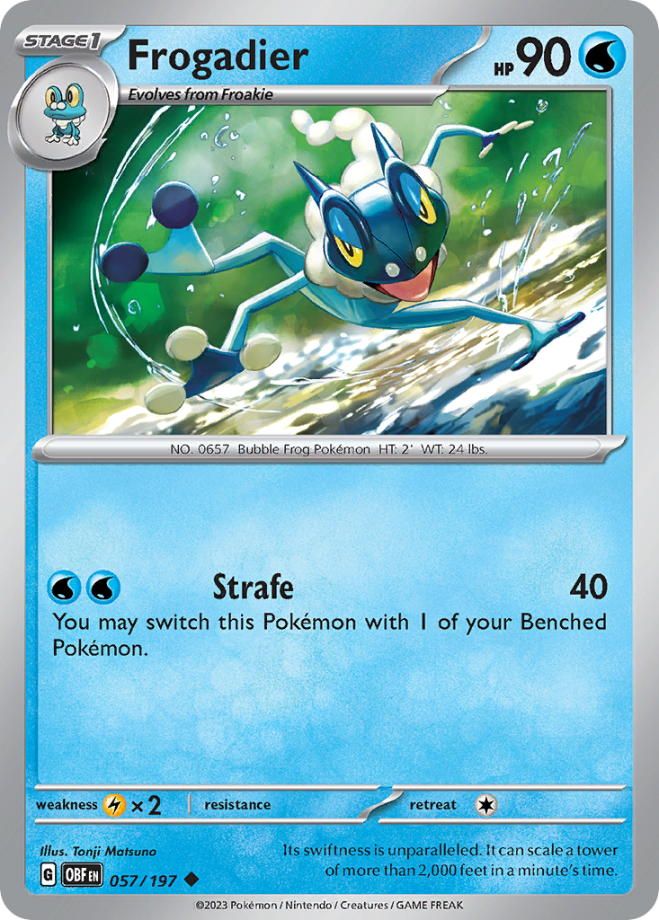 Frogadier 057/197 Obsidian Flames