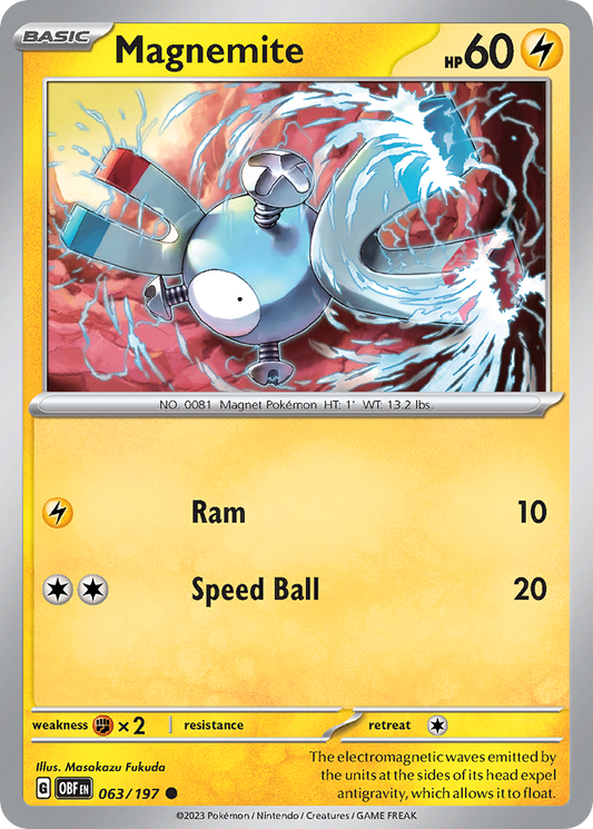 Magnemite 063/197 Obsidian Flames