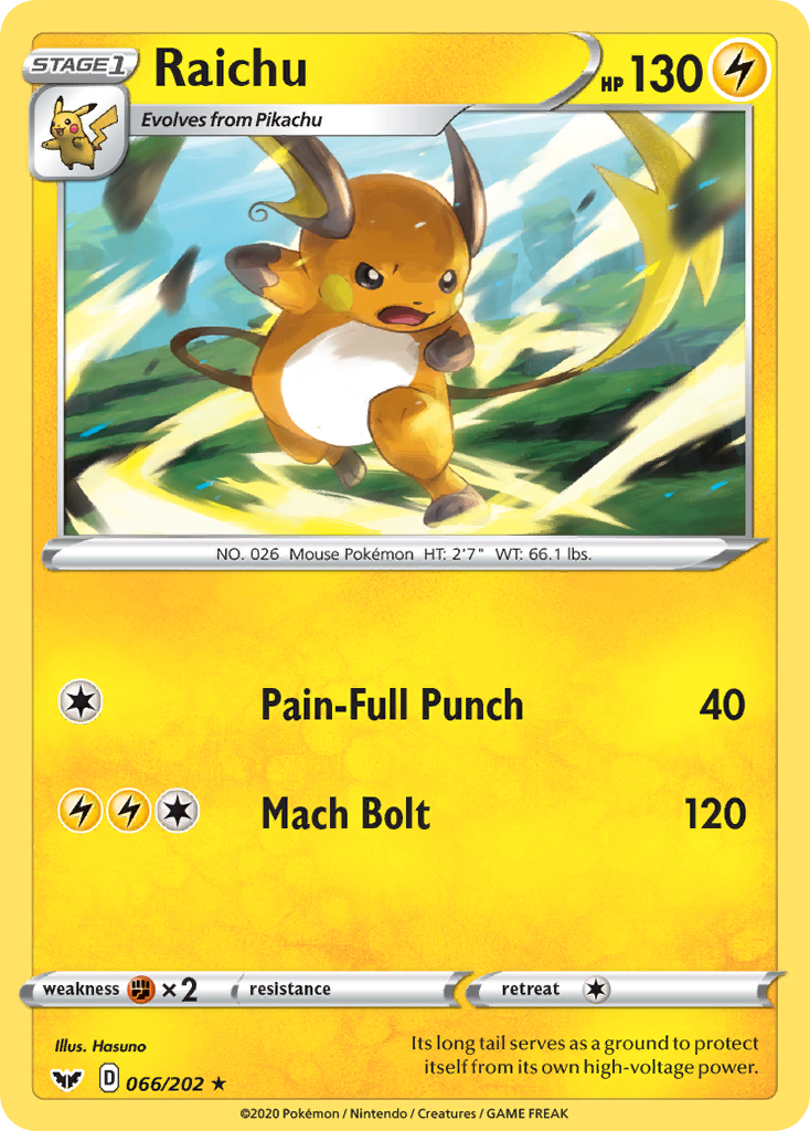 Raichu 066/202 Sword Shield