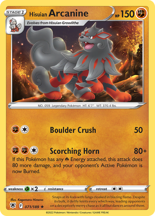 Hisuian Arcanine 071/189 Astral Radiance