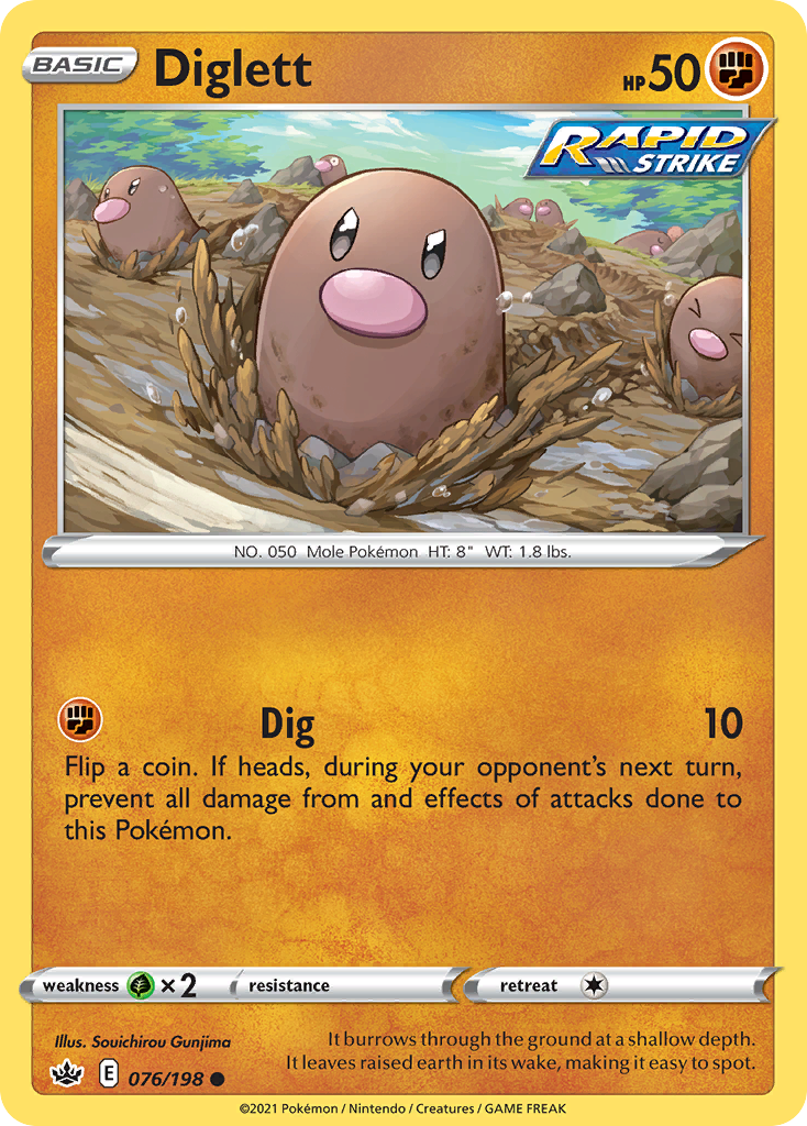 Diglett 076/198 Chilling Reign