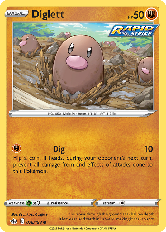 Diglett 076/198 Chilling Reign