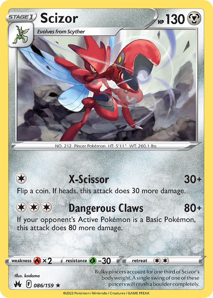 Scizor 086/159 Crown Zenith