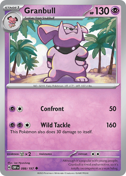 Granbull 088/197 Obsidian Flames