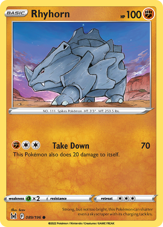 Rhyhorn 089/196 Lost Origin