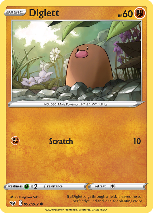 Diglett 092/202 Sword Shield