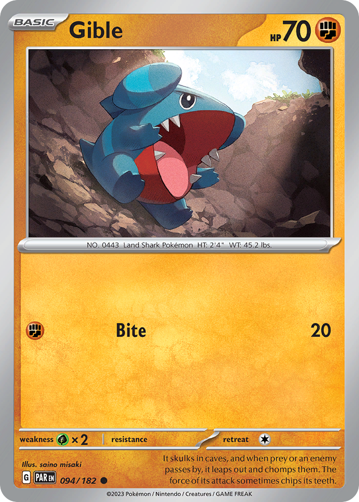 Gible 094/182 Paradox Rift