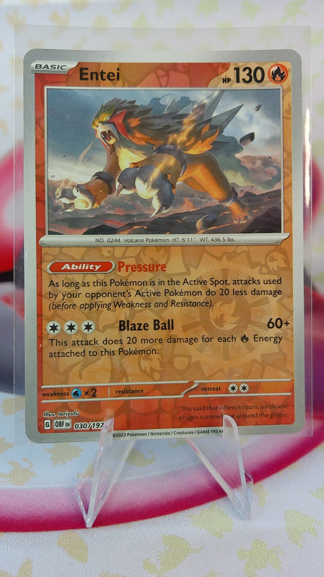 Entei 030/197 Obsidian Flames RH