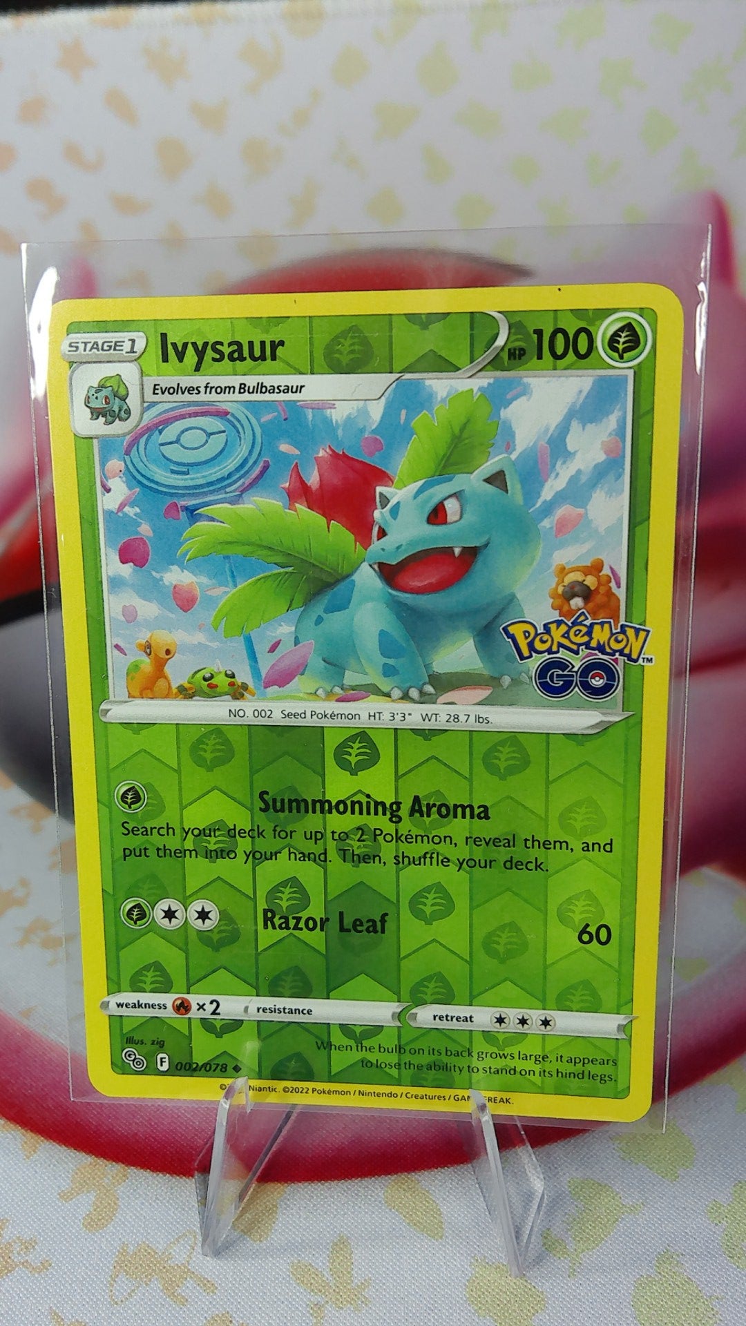 Ivysaur 002/078 Pokemon Go Reverse Holo